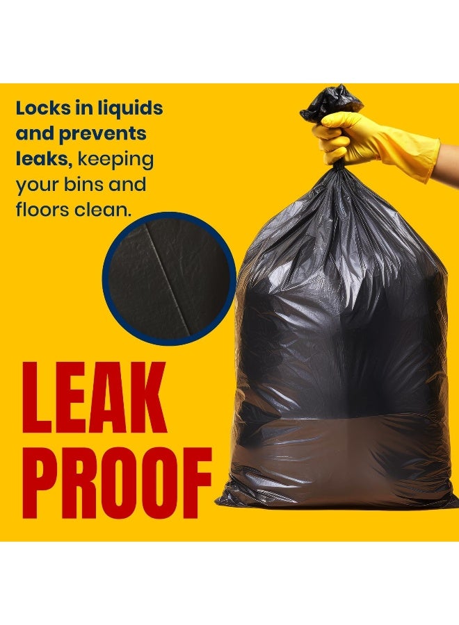 Silver Pot 50 Gallon Garbage Bags, Pack of 40 Large Black Trash Bags, 75cm x 103cm, Extra Strong & Leak Proof Waste Bags for Home, Office & Outdoor Use - 2 Packs of 20 - Image 2